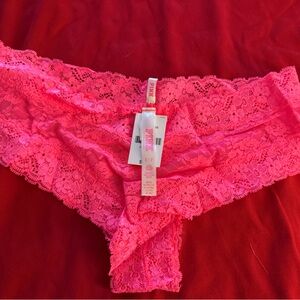 PINK Victoria's Secret Bright Pink Lace Panties